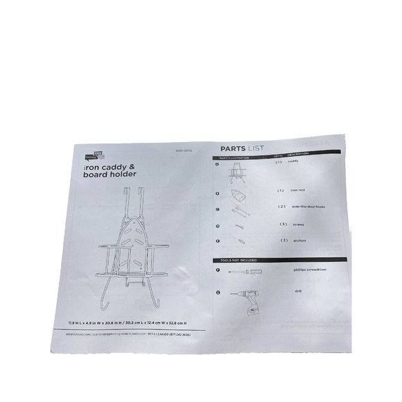 Silver Iron Caddy and Iron Board Holder - Hangs - Heat resistant, Brand New - Picture 3 of 9